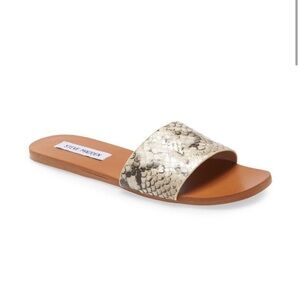 Steve Madden BRAND NEW Nikini Slides Sandals Snakeskin